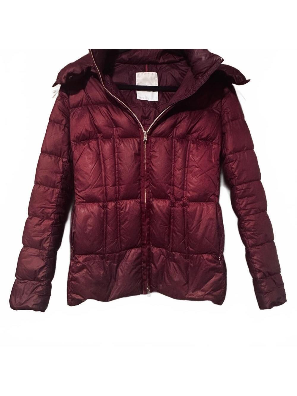 Women's Burgundy Italian duck down puffer
